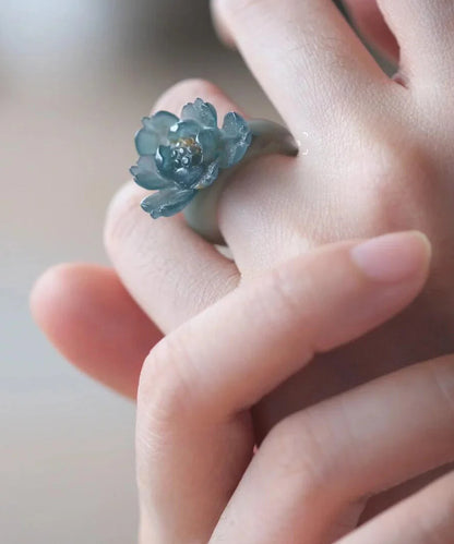 Unisex Ring Klassisk Design med Lotusmotiv 1