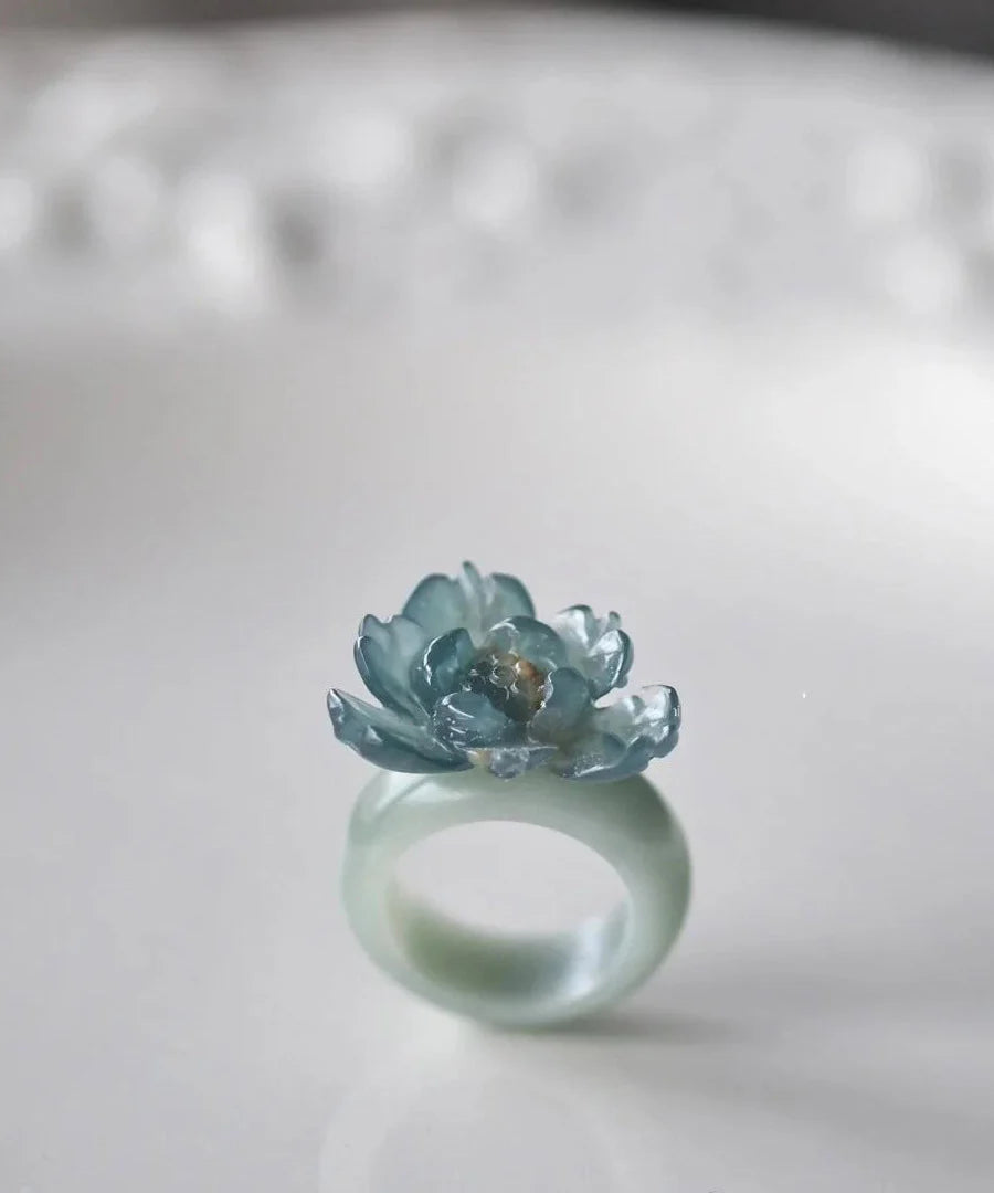 Unisex Ring Klassisk Design med Lotusmotiv 4