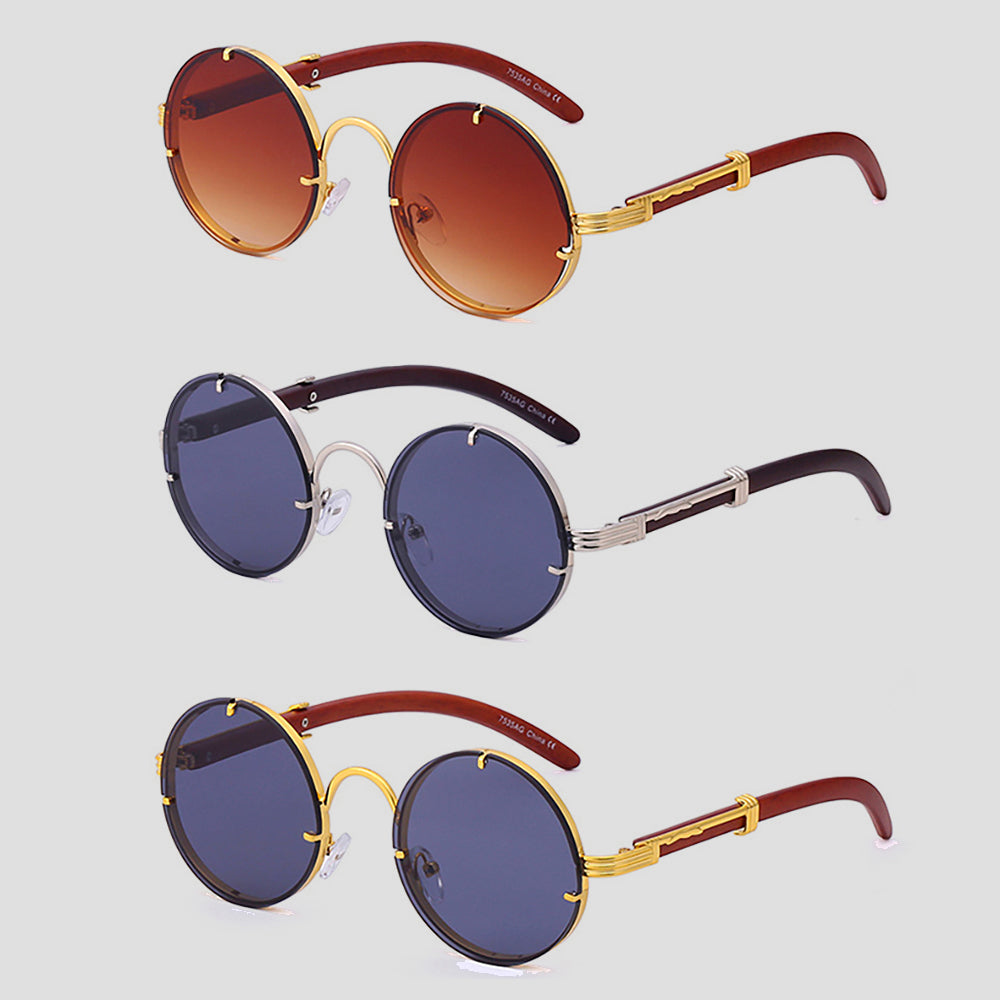 Unisex Runde Solbriller Retro Stil 6