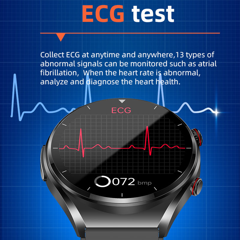 Unisex Smartwatch med EKG og Blodsukkerfunktion til Sundhedsovervågning 7