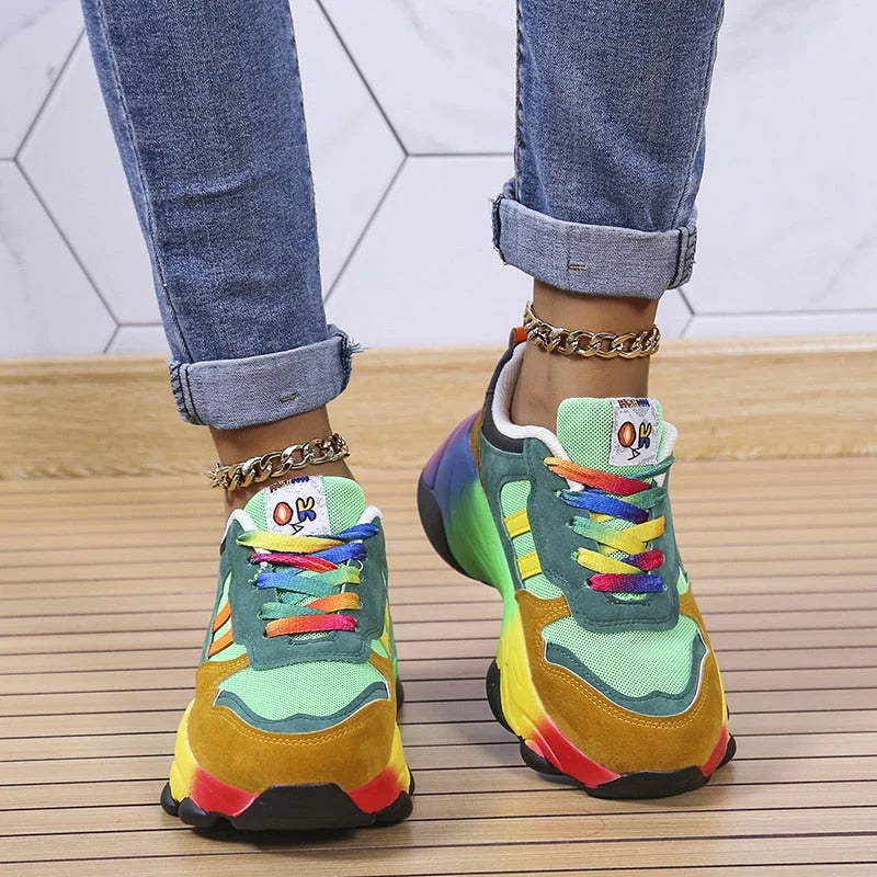 Unisex Sneakers Farverigt Design Komfortabel og Fleksibel 6