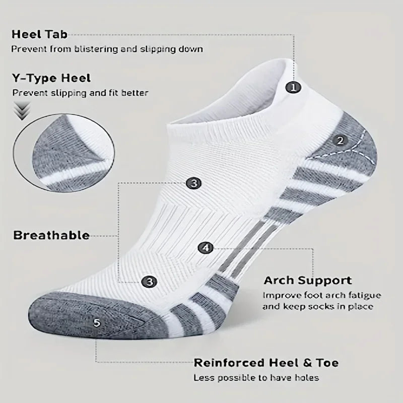 Unisex Sneakersokker Åndbare - 6 Par Til Aktiv Livsstil 4
