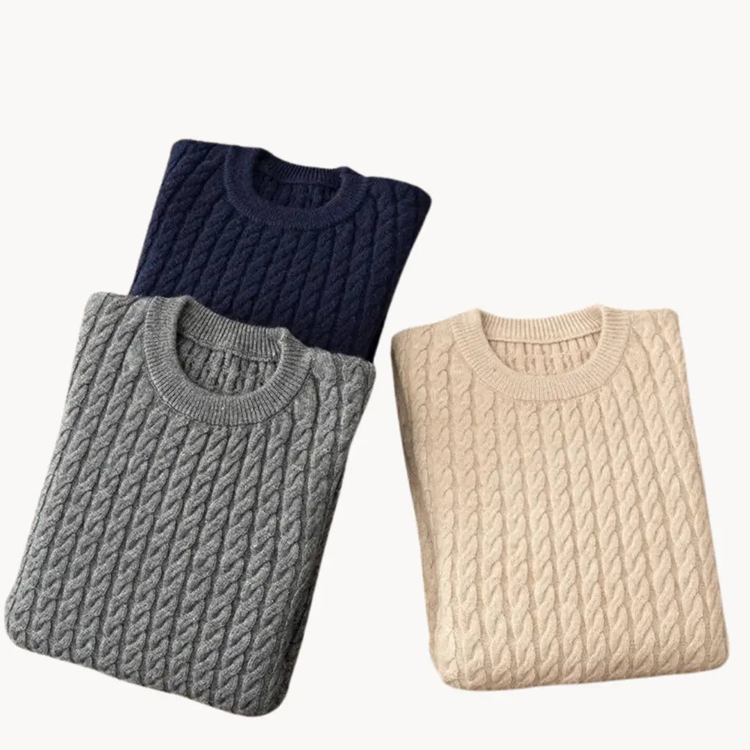 Unisex Strikket Sweater med Crewneck 2