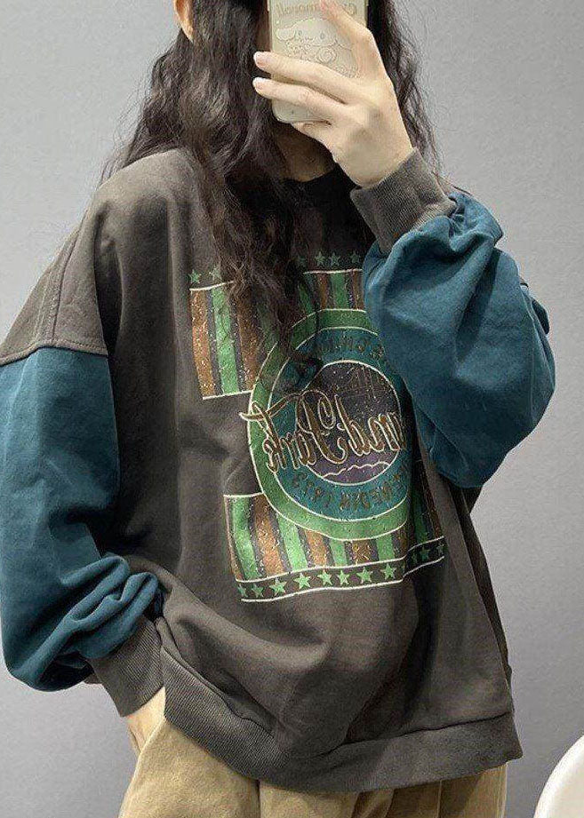 Unisex Sweatshirt med Sort Print til Streetwear 2