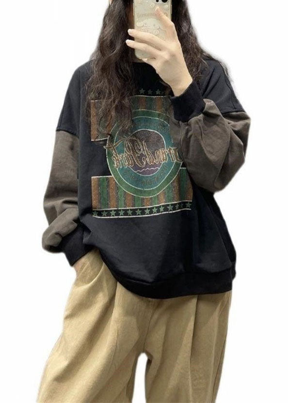 Unisex Sweatshirt med Sort Print til Streetwear 4