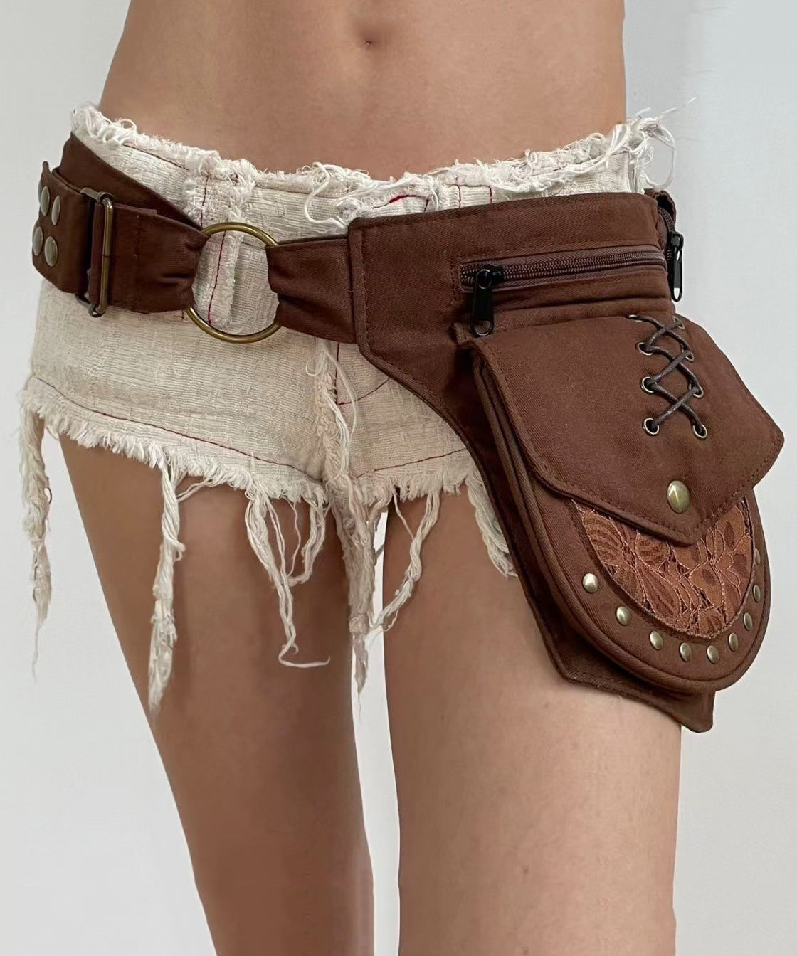 Unisex Talje Sidepakke Taske Retro Stil 0