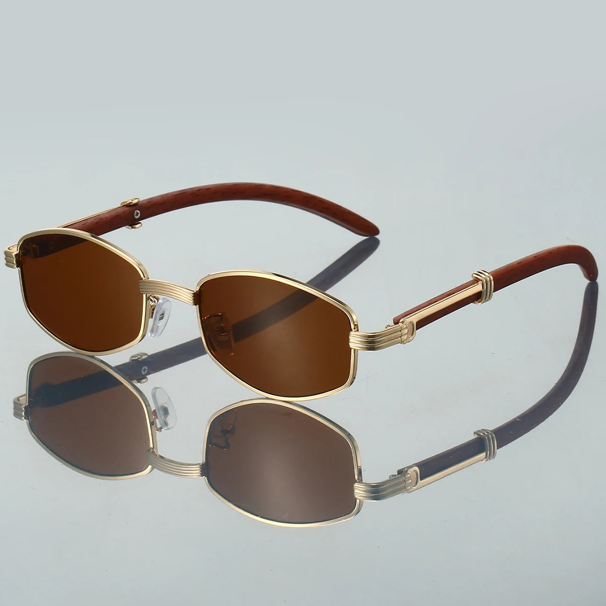 Unisex Vintage Hexagon Sunglasses 3