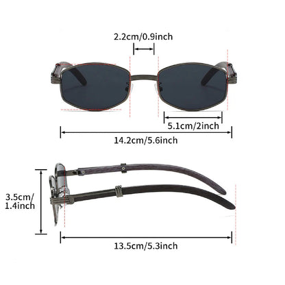 Unisex Vintage Hexagon Sunglasses 5
