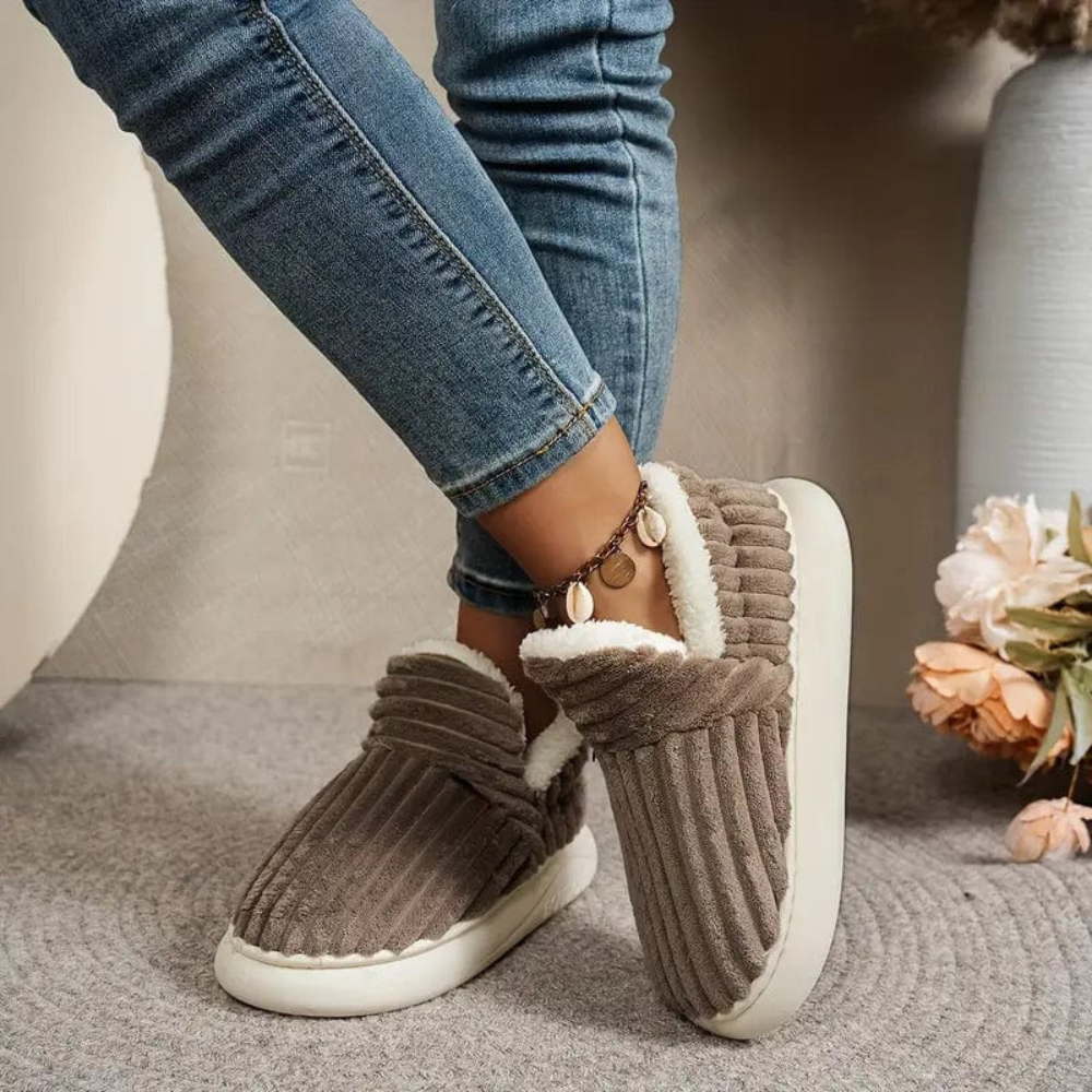 Unisex hjemmesko Bløde plys Skridsikre ergonomiske design 10