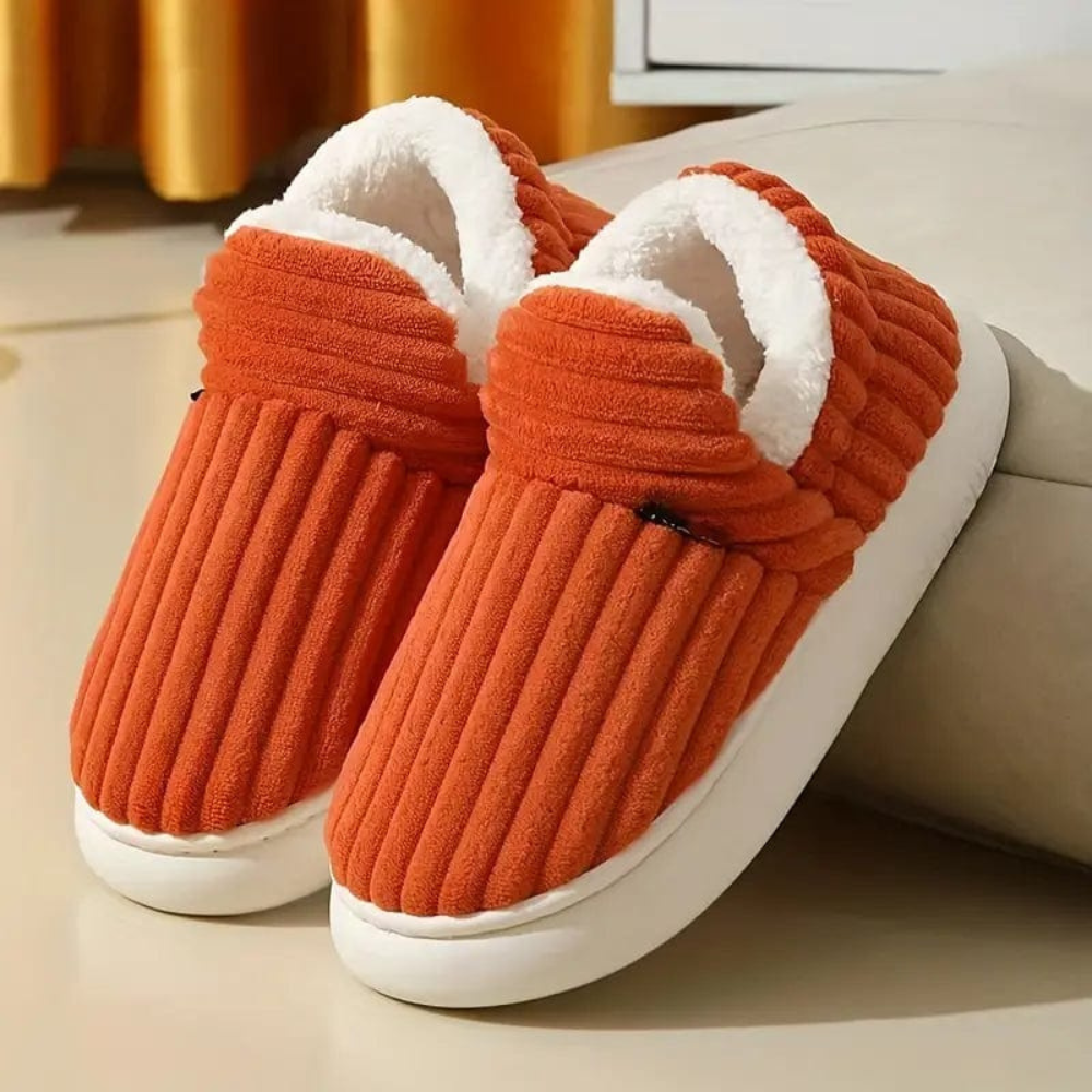 Unisex hjemmesko Bløde plys Skridsikre ergonomiske design 9