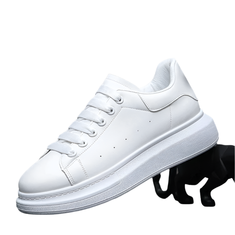 Herre Sneakers Urban Stilfuld Læder Med Stødabsorberende Sål 1