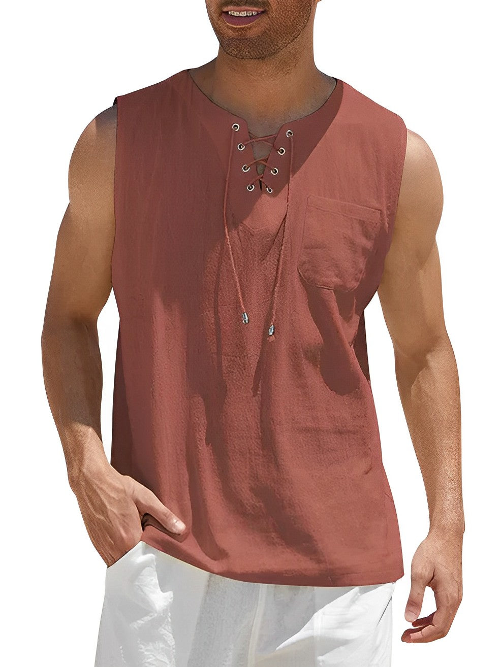 Variant image for Mænds Tanktop Enkel Design Åndbar Materiale-31