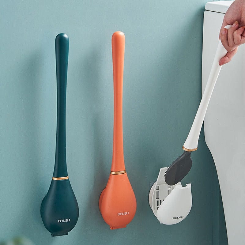 Væghængt Toiletbørste Silikone med Ergonomisk Håndtag til Effektiv Rengøring 1