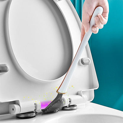 Væghængt Toiletbørste Silikone med Ergonomisk Håndtag til Effektiv Rengøring 5