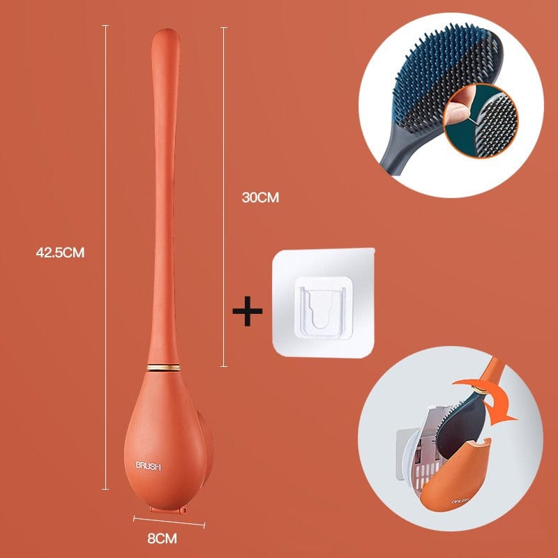 Væghængt Toiletbørste Silikone med Ergonomisk Håndtag til Effektiv Rengøring 7