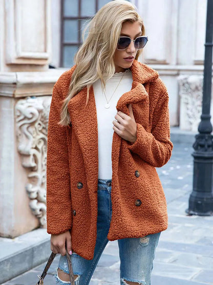 Varm Vinterjakke Dame Elegant Faux Fur 16