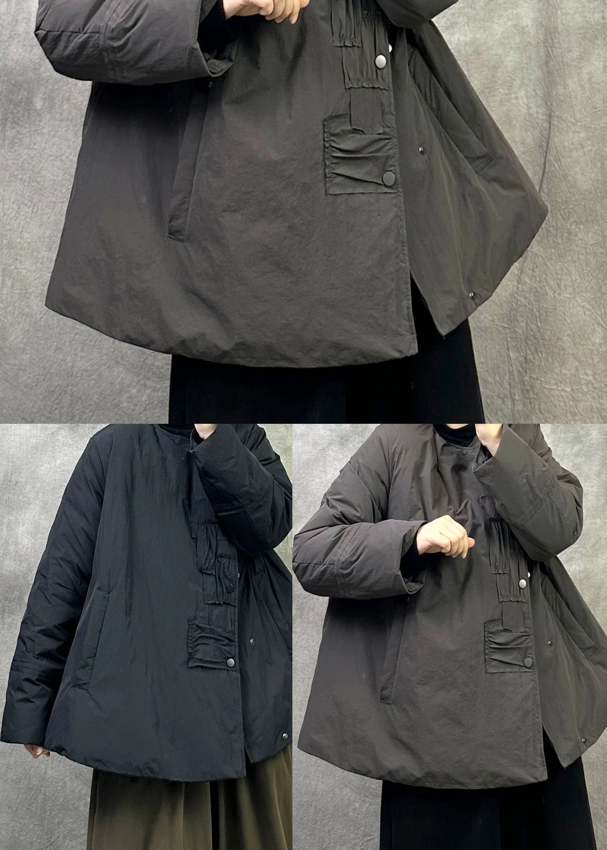 Vinterfrakke Dame Oversized A-linje Stil 4