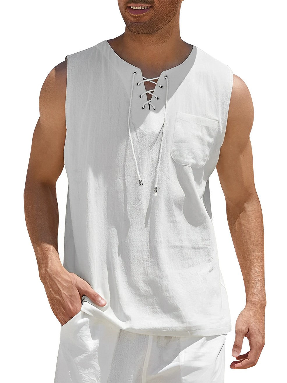 Variant image for Mænds Tanktop Enkel Design Åndbar Materiale-55
