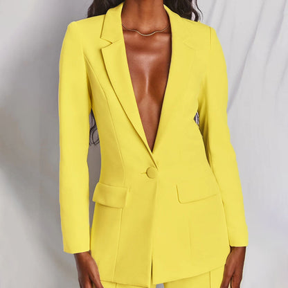 Kvinders Blazer Sæt Elegant Tøjsæt til Kvinder
