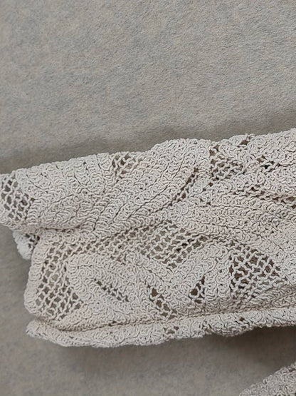 Kvinder Langærmet Bluse Blomsterprint Lace-4