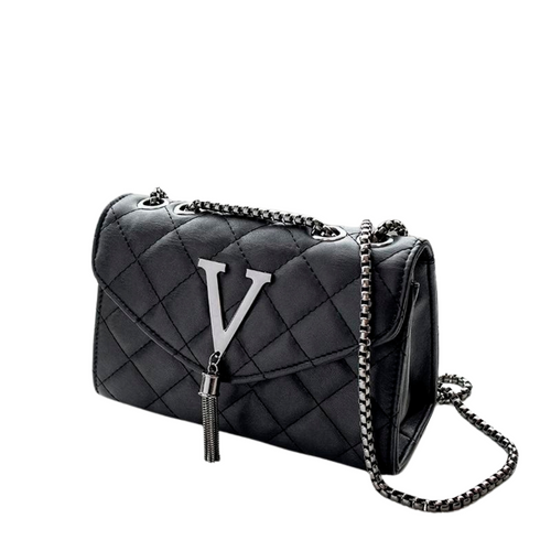 Luksus quiltet crossbody-taske med kvast