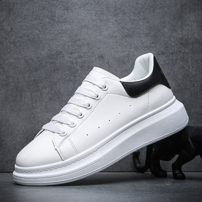 Herre Sneakers Urban Stilfuld Læder Med Stødabsorberende Sål 4