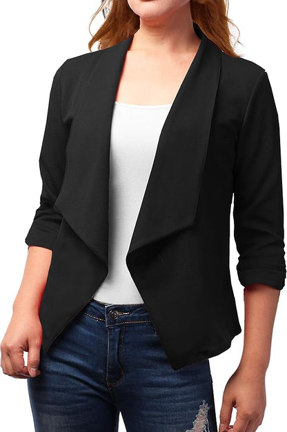Oversized åben blazer til kvinder