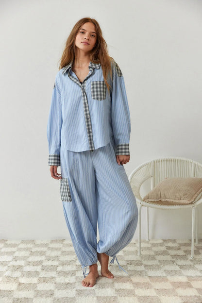 Kvinders Pyjamas Varm Fleece Nattøj til Mænd