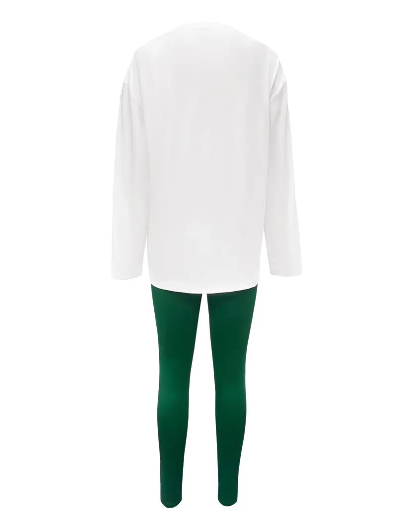 Langærmet T Shirt Dame Rund Hals 100% Bomuld-2