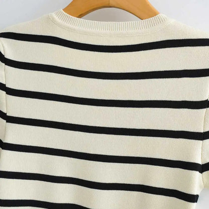 Cropped strik-sweater til kvinder