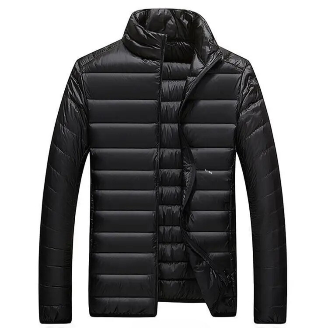Ultralight hvid andedunsjakke til mænd