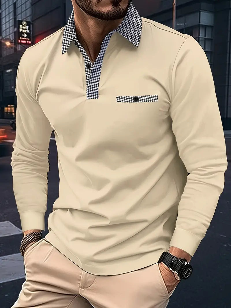 Variant image for Langærmet Poloshirt til Mænd Klassisk Design 100% Bomuld-18