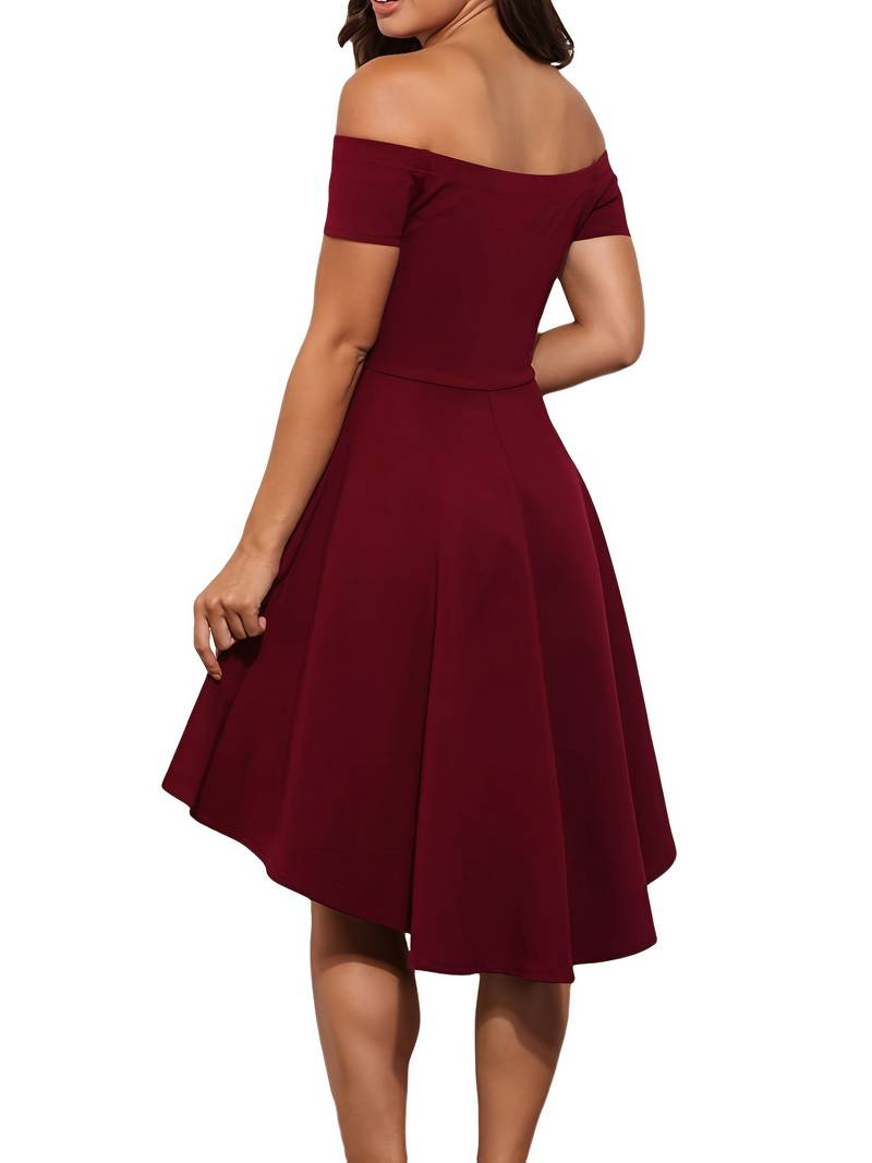 Festkjoler til Damer Off-the-Shoulder Elegant Silhuet Polyester 6
