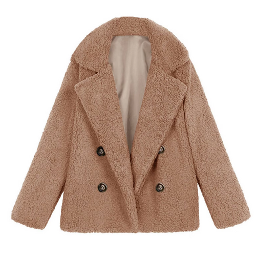 Oversized fluffy fleecejakke til kvinder