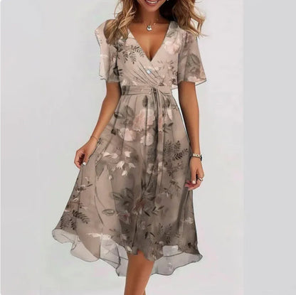 Festkjoler til Damer V-Hals Elegant Design 100% Polyester-3