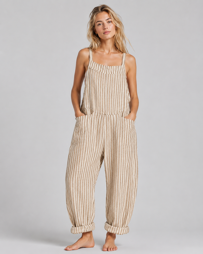 Kvinders Baggy Jumpsuit Løs Pasform Blødt Stof