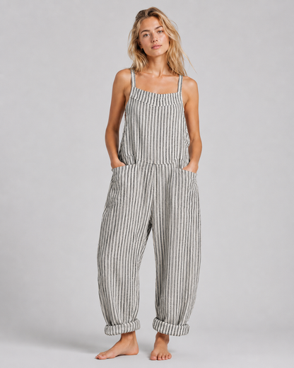 Kvinders Baggy Jumpsuit Løs Pasform Blødt Stof