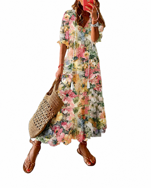 Kvinders Maxi Kjole Boheme Stil