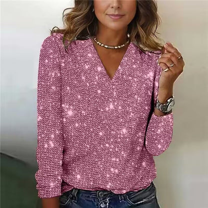 Kvinders One Shoulder Sequin Festtop