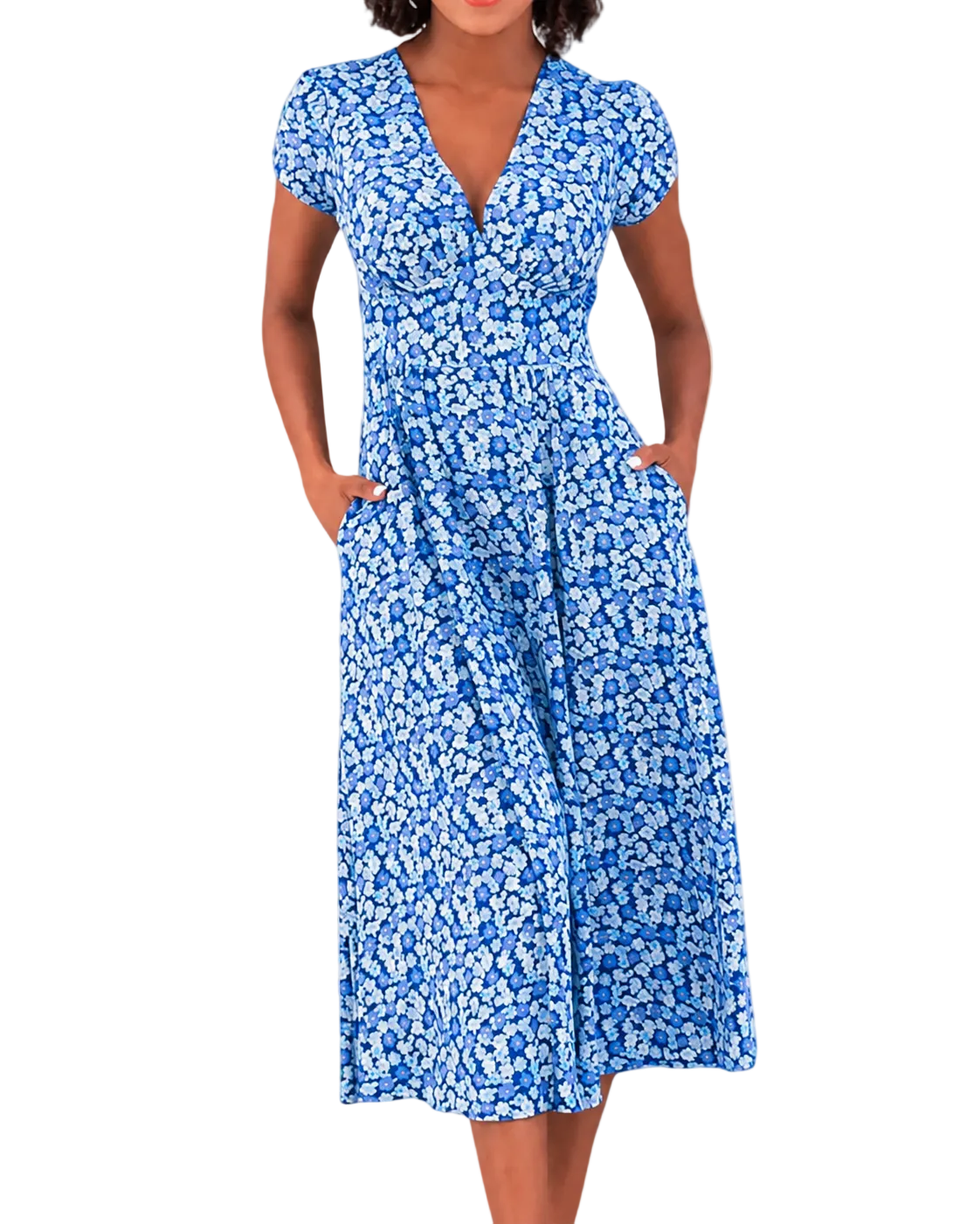 Kvinders Sommerkjole Blomsterdesign