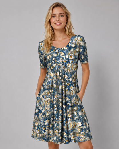 Kvinders Sommerkjole Blomsterdesign