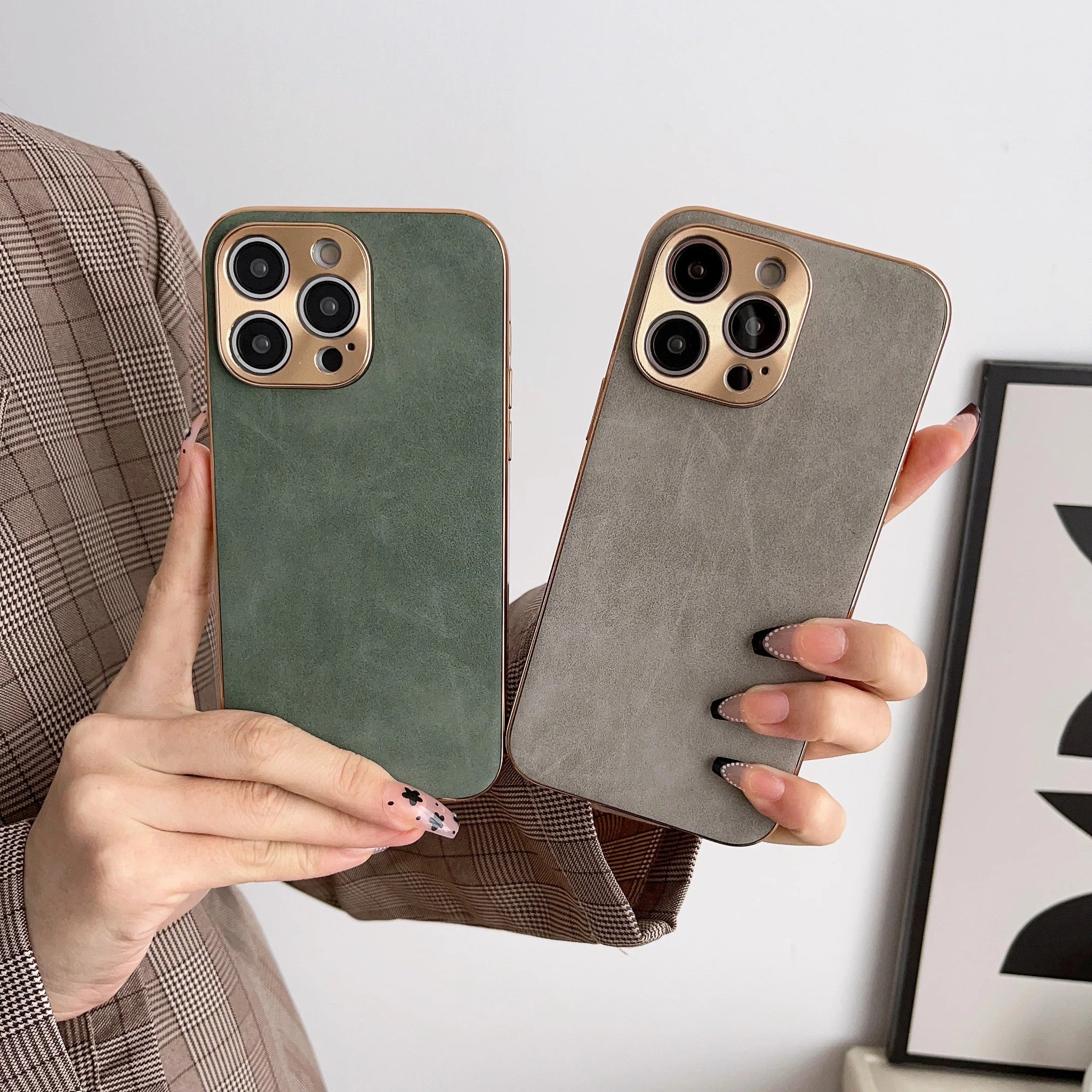 Læder telefontaske til Iphone