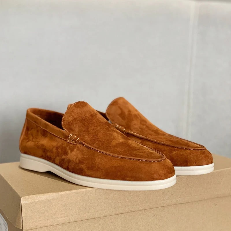 Loafers i ruskind til mænd