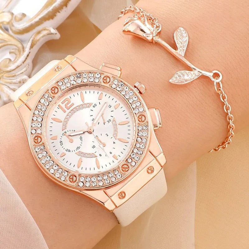 Luksus rhinestone ur (2 stk sæt)