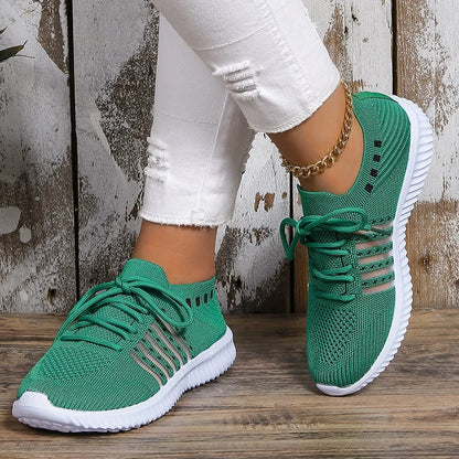 Åndbare strikkede sneakers til kvinder