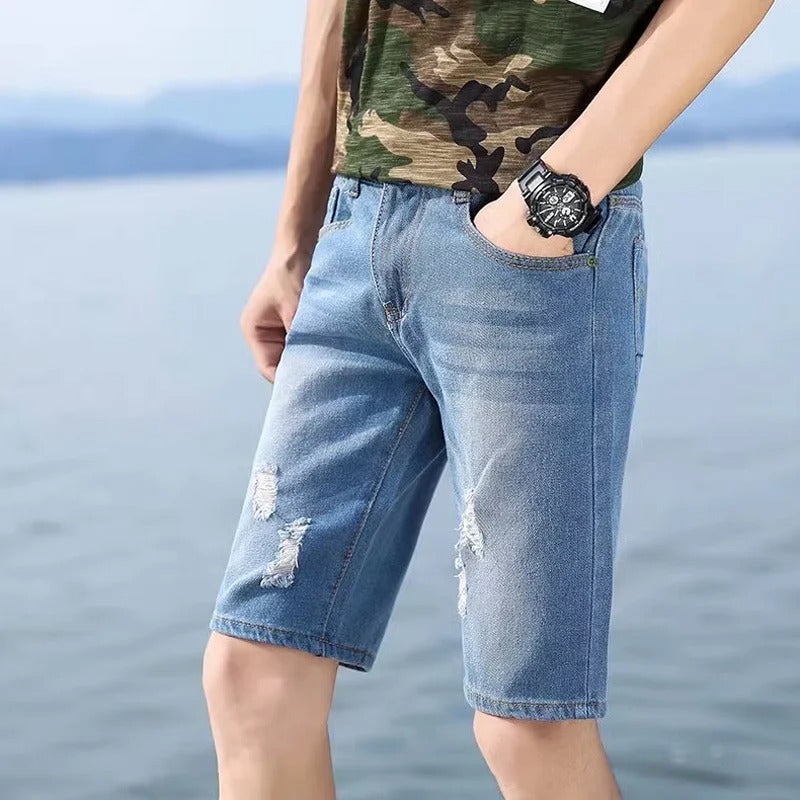Denimshorts til mænd