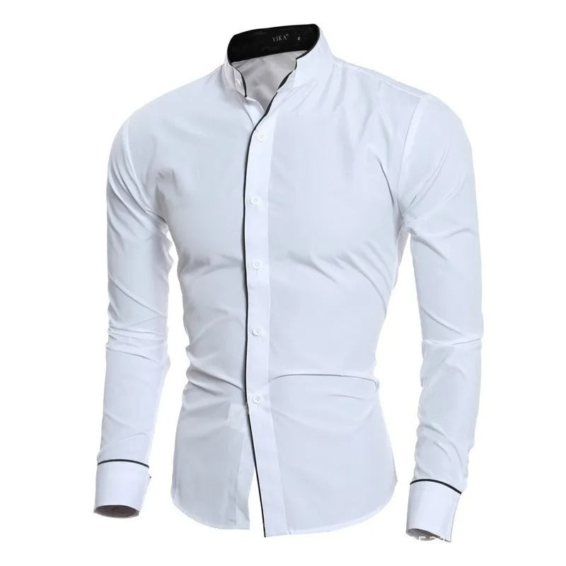 Slim Fit langærmet bluse til mænd