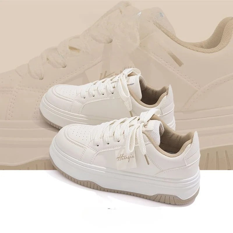 Hvide chunky sneakers til kvinder