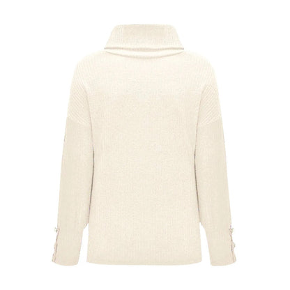 Vintage rullekravesweater til kvinder