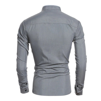 Slim Fit langærmet bluse til mænd